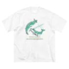 クジラの雑貨屋さん。の宇宙クジラ ビッグシルエットTシャツ