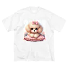 animal-avenueのアプリコット色のトイプードル Big T-Shirt