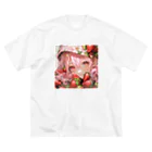ぶーたんのいちごの夢幻 ビッグシルエットTシャツ