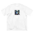 cut_junの無口な喋る青い鳥 ビッグシルエットTシャツ