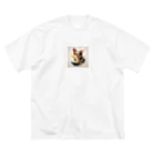 チワワ愛好家ショップのペット愛好家にぴったりのアート作品✨ ビッグシルエットTシャツ