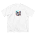 Freedomの可愛いロボットのイラストグッズ Big T-Shirt