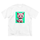 chururieraの子ねこのチュルリエラくん ビッグシルエットTシャツ