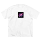 運気上昇グッズストアの宇宙桜 ビッグシルエットTシャツ