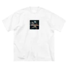 hamanakoの工場夜景　煙突 ビッグシルエットTシャツ