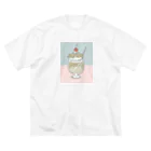 umemoのショップのラサのカフェオレ ビッグシルエットTシャツ