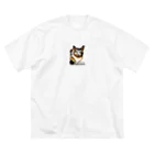 まいかる🔮 何かをチャレンジするときの開運アドバイザーの幸せなみけねこ ビッグシルエットTシャツ