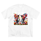 zenjoyのフラワーペンギン ビッグシルエットTシャツ