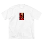 ニゴ猫　shopのred Rose heel  Big T-Shirt