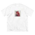 ChatAPのマカオ猫 ビッグシルエットTシャツ