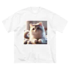 yos-1292583のねこニコばん ビッグシルエットTシャツ