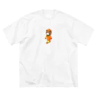 satoayaのアニマルカフェのフルーツファッション　カキ ビッグシルエットTシャツ