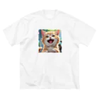 f-koroのかわいい笑顔がたまらない子猫 ビッグシルエットTシャツ