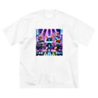 ANIMAL HEROES -musical band-のネオンナイト・メロディー: アニマルシティライブ ビッグシルエットTシャツ