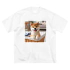 空母蒼龍の柴犬のダイスケ ビッグシルエットTシャツ