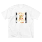 winwin6126の読書好きワンちゃん！ ビッグシルエットTシャツ