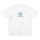 よしねこねこのBig satisfaction バックプリント ビッグシルエットTシャツ