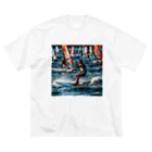 AQUAMETAVERSEのsupとwindsurfingレース　エンジェル717 2065 ビッグシルエットTシャツ