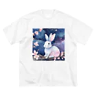 星降る夜にのsakura_rabbit ビッグシルエットTシャツ