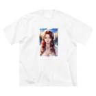 AQUAMETAVERSEの赤い薔薇の髪飾りがステキな王女　BLUE PLUM  691 Big T-Shirt
