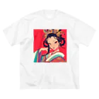 AQUAMETAVERSEの錦絵の微笑 Marsa 106 ビッグシルエットTシャツ