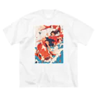 AQUAMETAVERSEの錦鯉と一緒　なでしこ1478 ビッグシルエットTシャツ