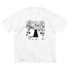 ヲシラリカの黒猫　大正ロマン　モノクロ　絵画 Big T-Shirt