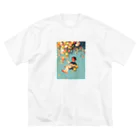 AQUAMETAVERSEの花ブランコに揺られ喜ぶ女の子　ラフルール　1859 Big T-Shirt