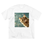 ronstr_のちらりキャット Big T-Shirt