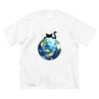 amecatsの地球と黒猫 Big T-Shirt