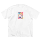 no_mi_Ke08のカラフルな猫耳の女の子のキャラクター Big T-Shirt