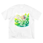 huwari-hanaakariのすずらんと妖精 ビッグシルエットTシャツ