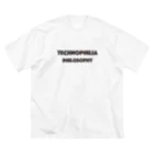 technophilia philosophyのブランドロゴ ビッグシルエットTシャツ