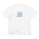 caa11052の氷の上にいる白熊 ビッグシルエットTシャツ