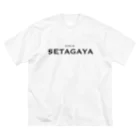 せたが屋さんの世田谷グッズ　ブラックlive in setagayaロゴ（setagaya item） ビッグシルエットTシャツ