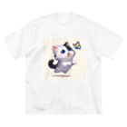 yos-1292583のねこニコばん ビッグシルエットTシャツ