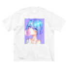 World_Teesのバブルガムを噛むアニメガール 日本の美学 アニメオタク Big T-Shirt