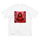 お花屋SUNのFlower R R H（フラワー・レッド ライディング フード） Big T-Shirt