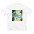 Paradise ExploreのPalm Breeze Bliss ビッグシルエットTシャツ