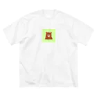 日常の困ったクマ(グリーン) ビッグシルエットTシャツ