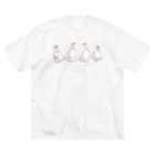 MEMEROLANDのR.I.Pふわもちの友人『懐古』 ビッグシルエットTシャツ