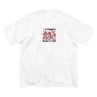 SWQAの温泉を楽しむ女子 ビッグシルエットTシャツ