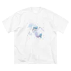 MIKA YADA illust shopの6月梅雨、雨の降る日は。 ビッグシルエットTシャツ