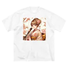 かるるんショップの桜と新人歌手と　 Big T-Shirt