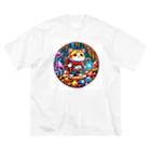 Coco&Mico Companyの冒険のドワーフキャット Tシャツ - 子ども用 Big T-Shirt