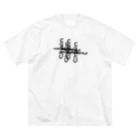 ChainChain SUZURI店のChainバグTシャツB（黒プリント） Big T-Shirt