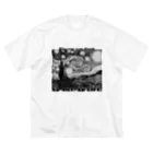 ArtBloomClothingの【NO ART, NO LIFE】フィンセント・ファン・ゴッホ 「星月夜」mono ビッグシルエットTシャツ