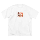 us shopのネコとウサギの戯れ Big T-Shirt