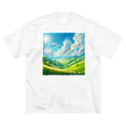Rパンダ屋の「美しい緑の風景」グッズ ビッグシルエットTシャツ