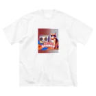 catnip factoryのレトロニャンコ ビッグシルエットTシャツ